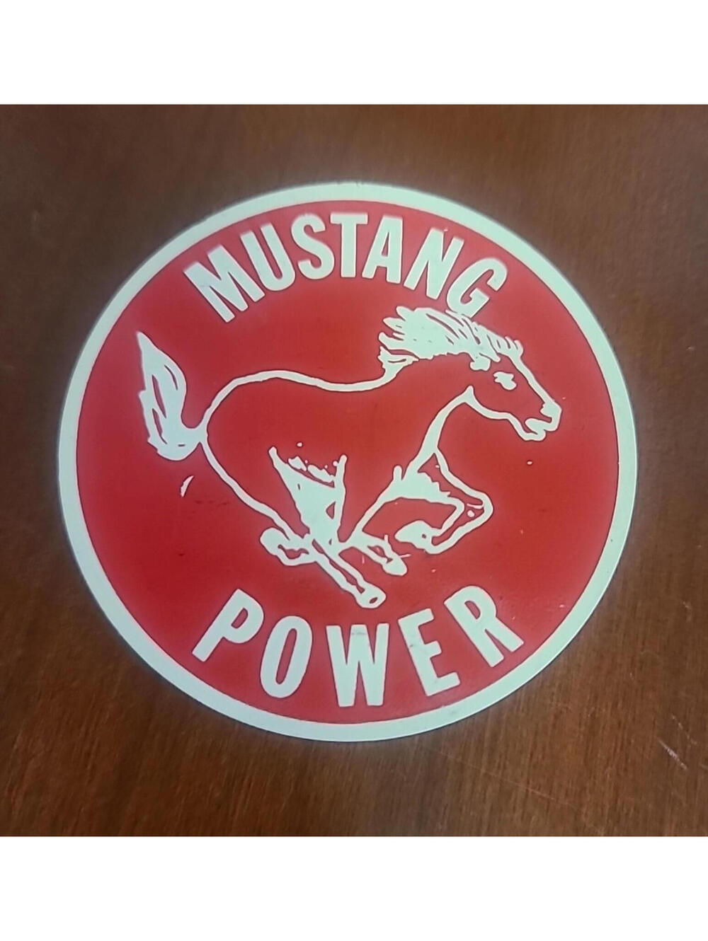 "Mustang Power" Plastic Pin By Spirit Line 2" Ford Mustang Cars Pony Vintage